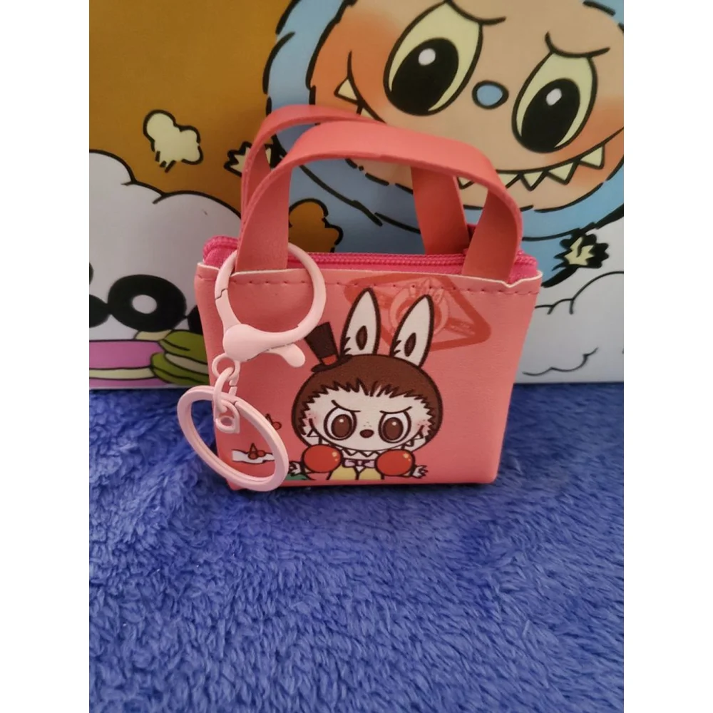 Pink Labubu Mini Bag Keychain